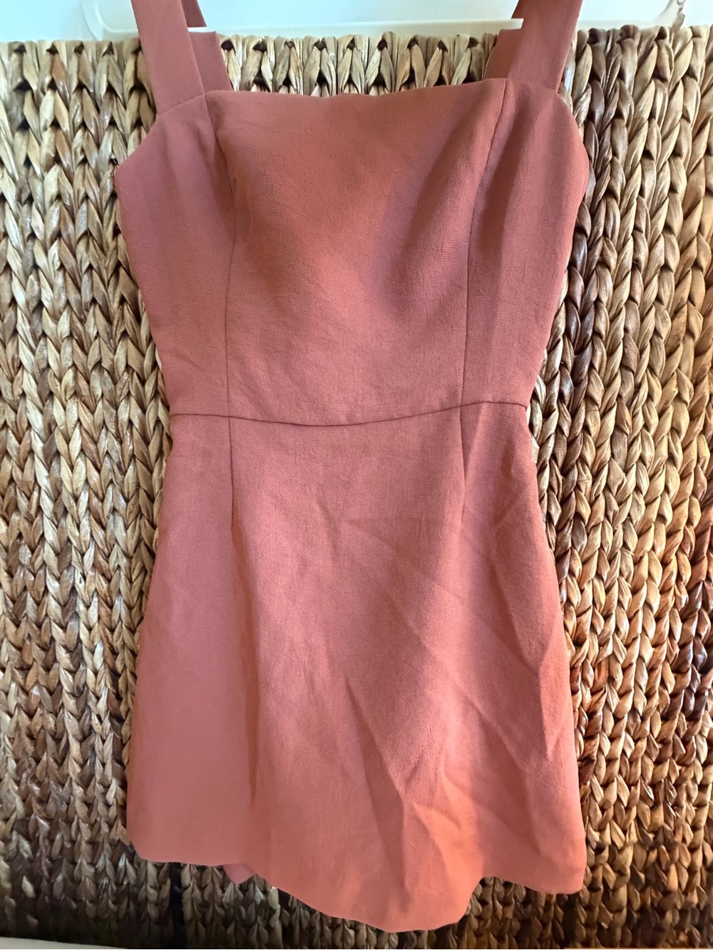 Wilfred Rosewood Square-Neck Mini Dress